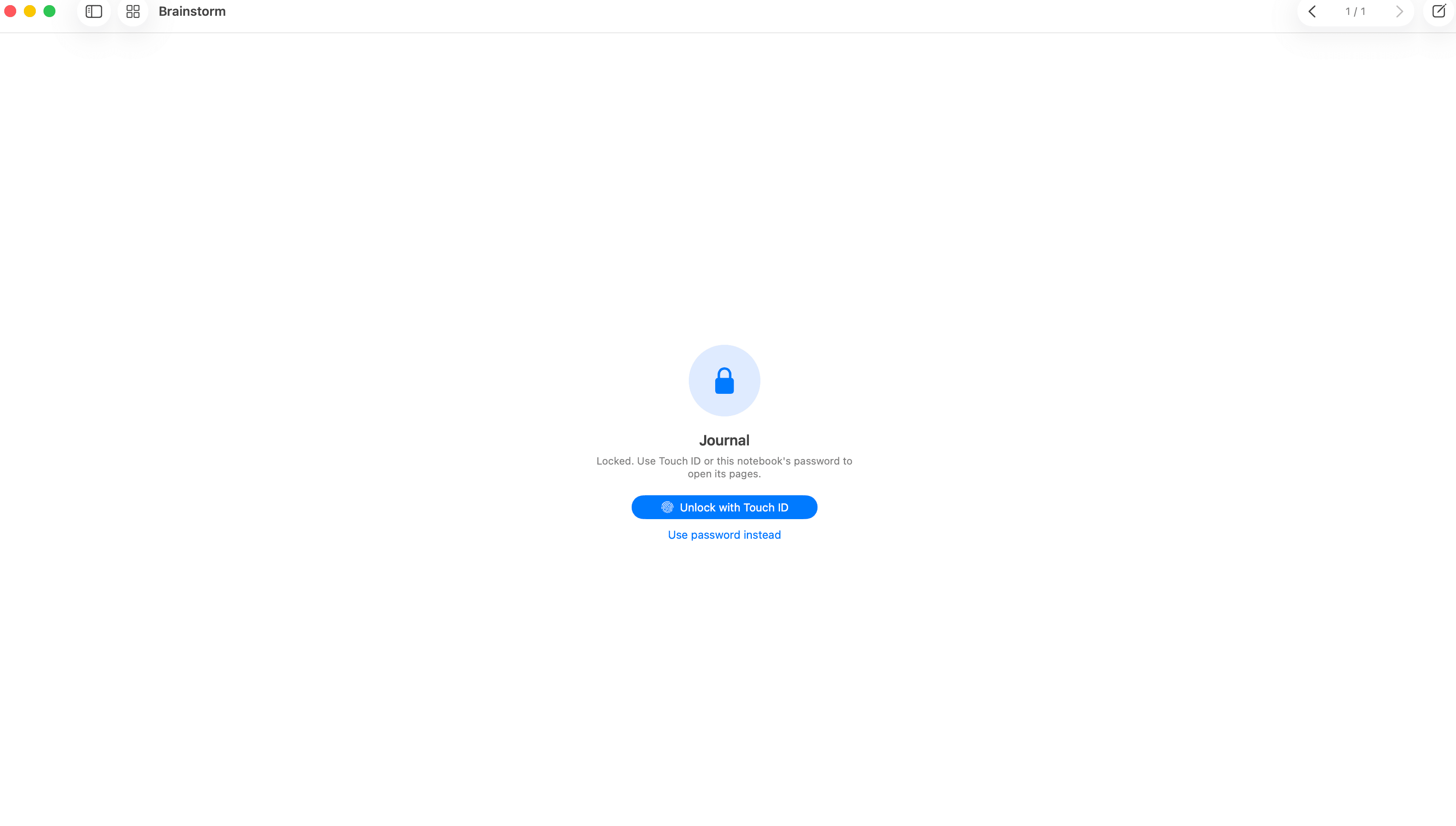 Lock a private notebook